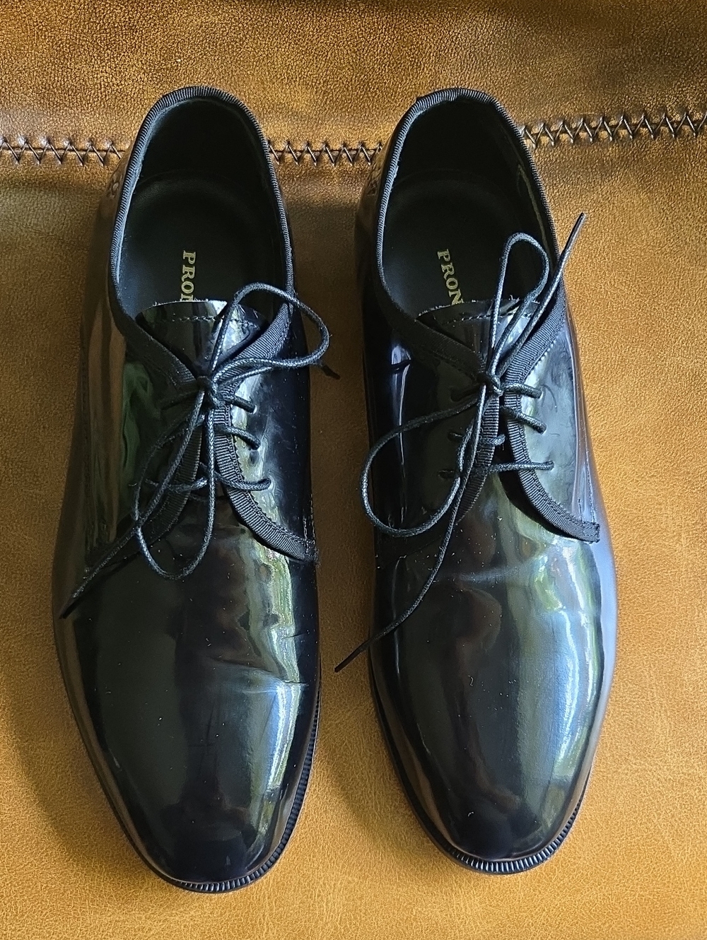 Pronto Uomo  Men’s Patent Leather Dress Shoes Size 9M